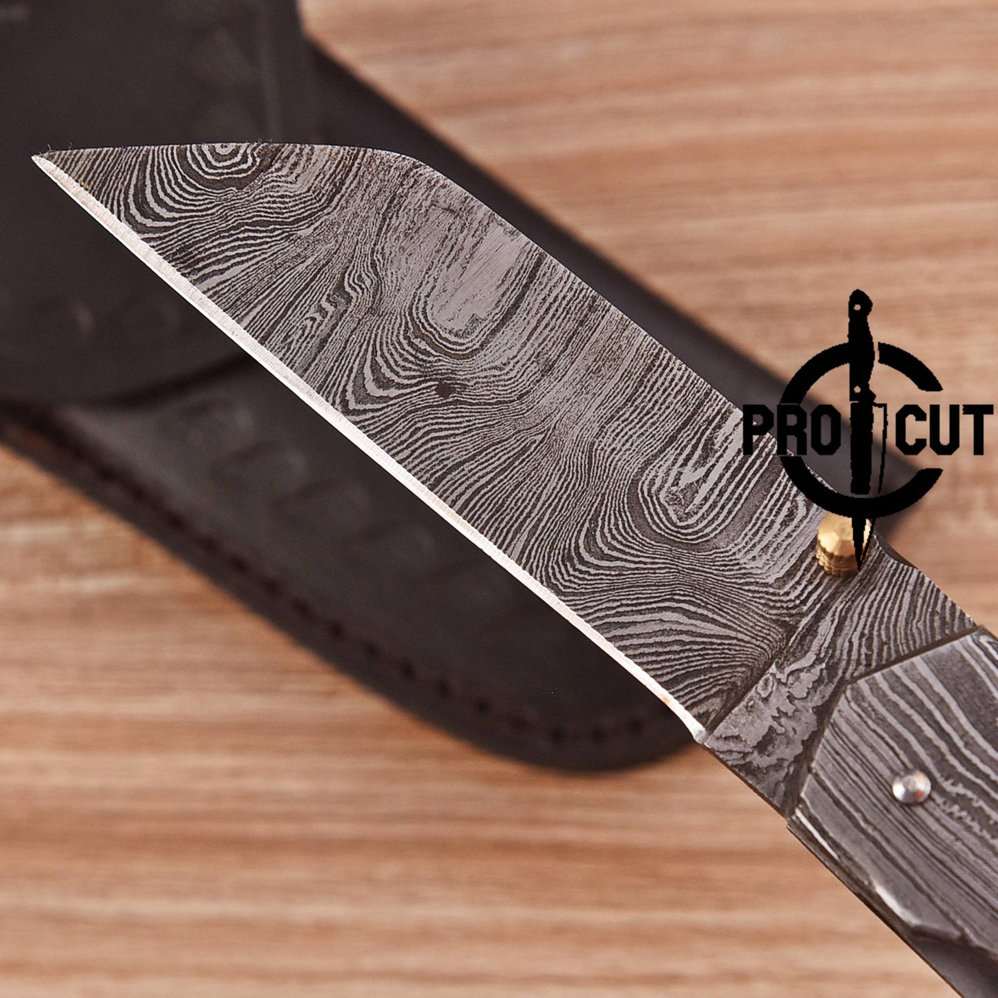 Pro Cut Outdoor Folding Knife | Durable Damascus Steel Blade