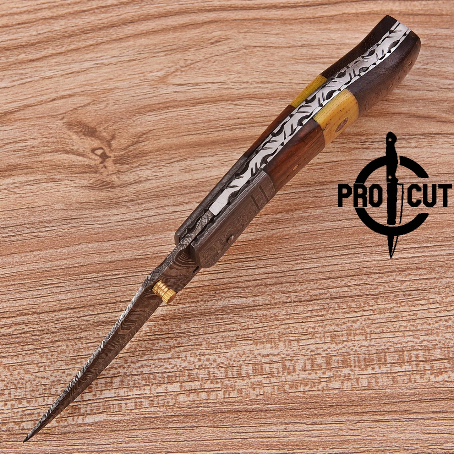 Pro Cut Artisanal Damascus Folder Knife | Handmade Pocket Folding Knife