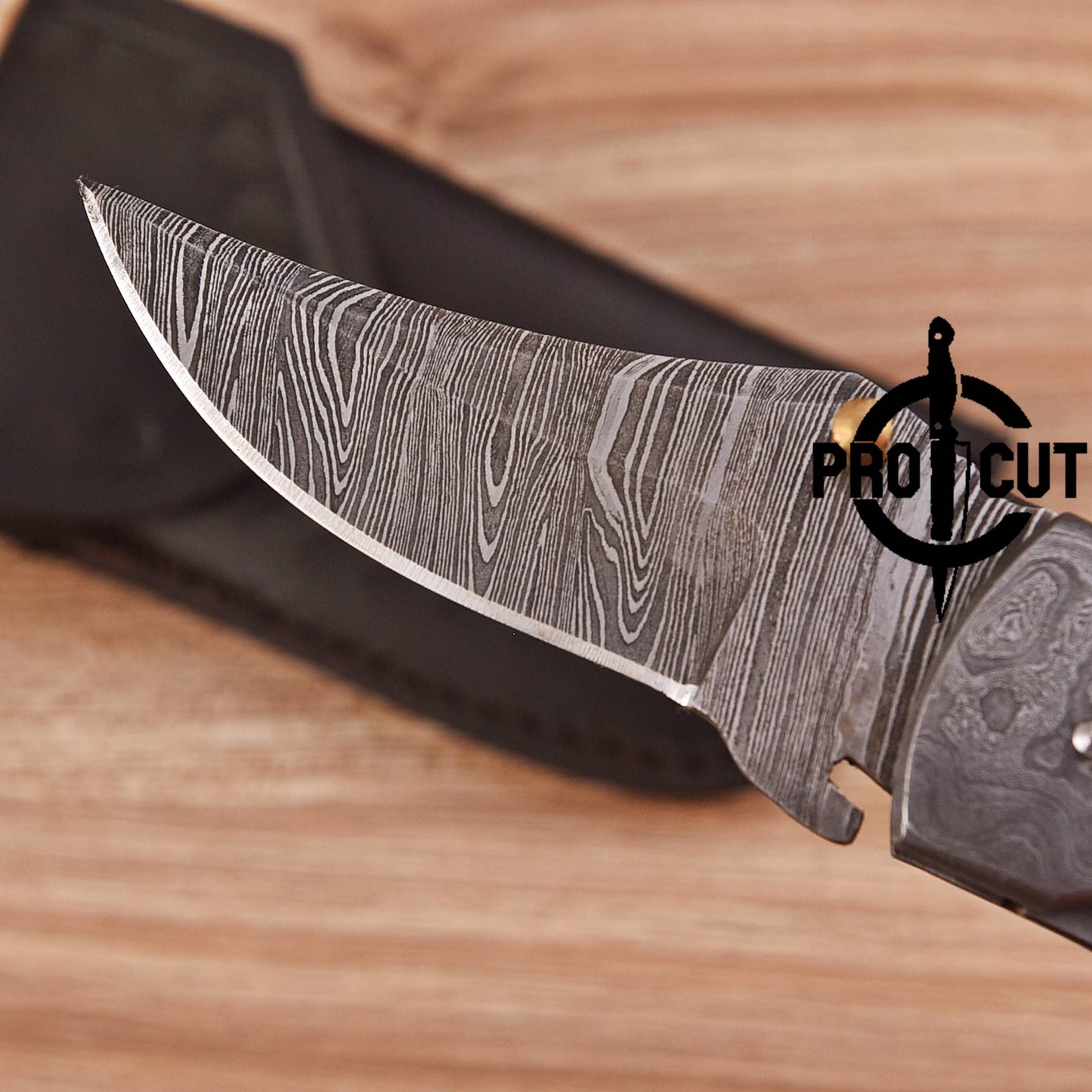 Pro Cut Artisanal Damascus Folder Knife | Handmade Pocket Folding Knife