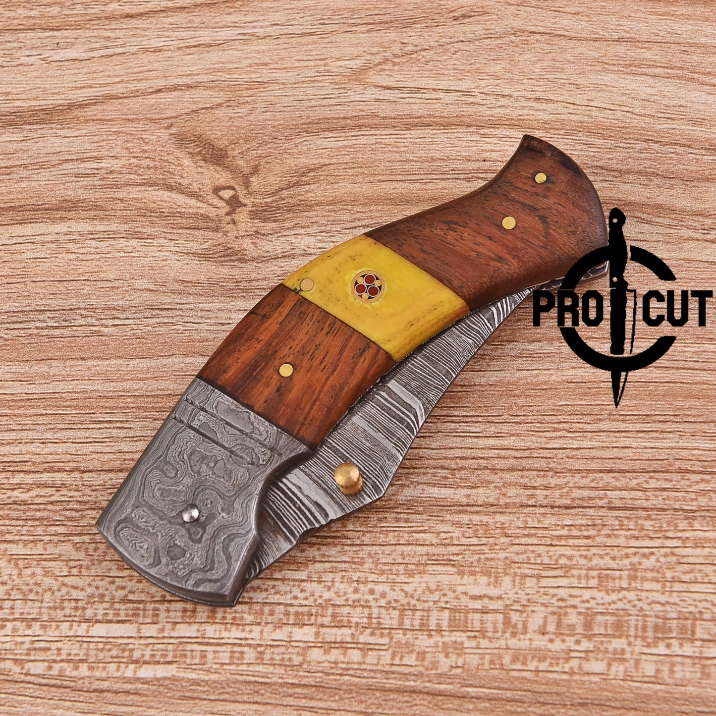 Pro Cut Artisanal Damascus Folder Knife | Handmade Pocket Folding Knife
