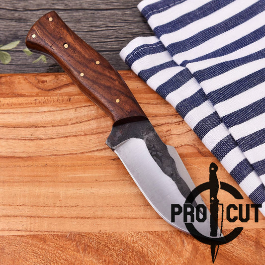 Pro Cut Handmade Stainless Steel Drop Point Hunting Knife with Rosewood Handle, Outdoor Camping Knife