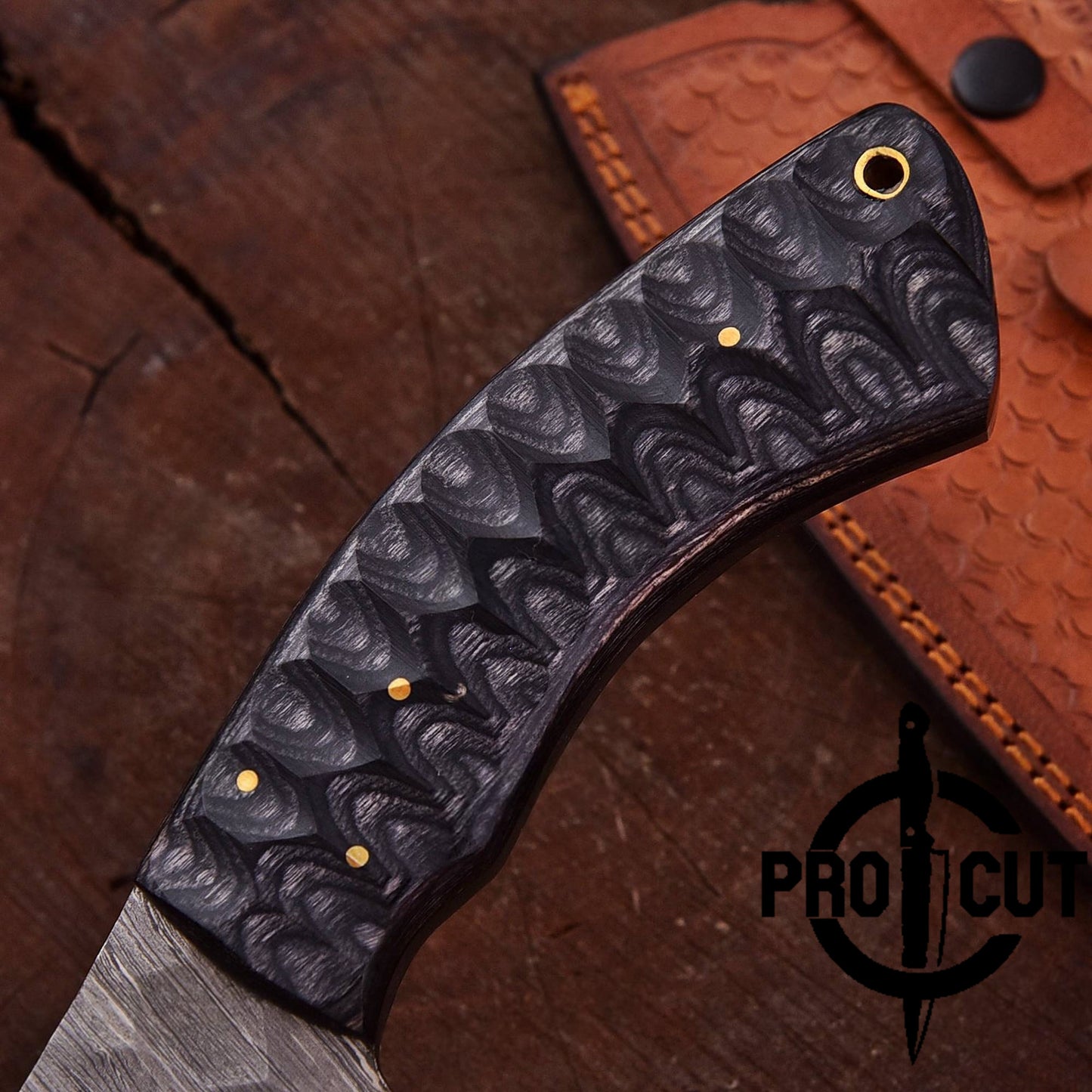 Pro Cut Premium Hand Forged Damascus Steel Cleaver Chef Knife, Heavy Duty Cleaver Knife