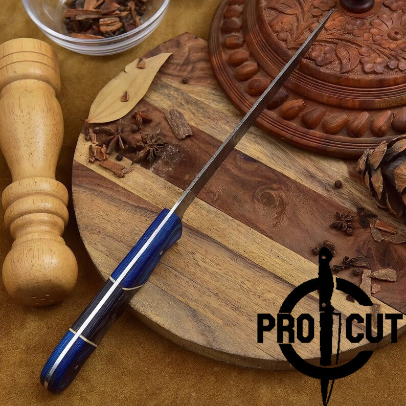 Pro Cut Handmade Damascus Steel Full Tang Fish o Fillet Knife, Damascus Fillet Kitchen Knife