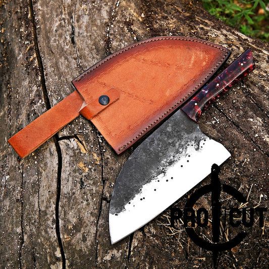 Pro Cut Heavy Duty Stainless Steel Serbian Cleaver Knife | Best Knife Gift for Anniversary & Birthday