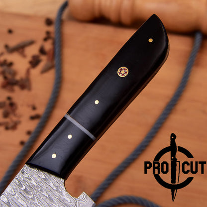 Pro Cut Soul Forge - Handmade Damascus Steel Japanese Chef Knife with Micarta Handle