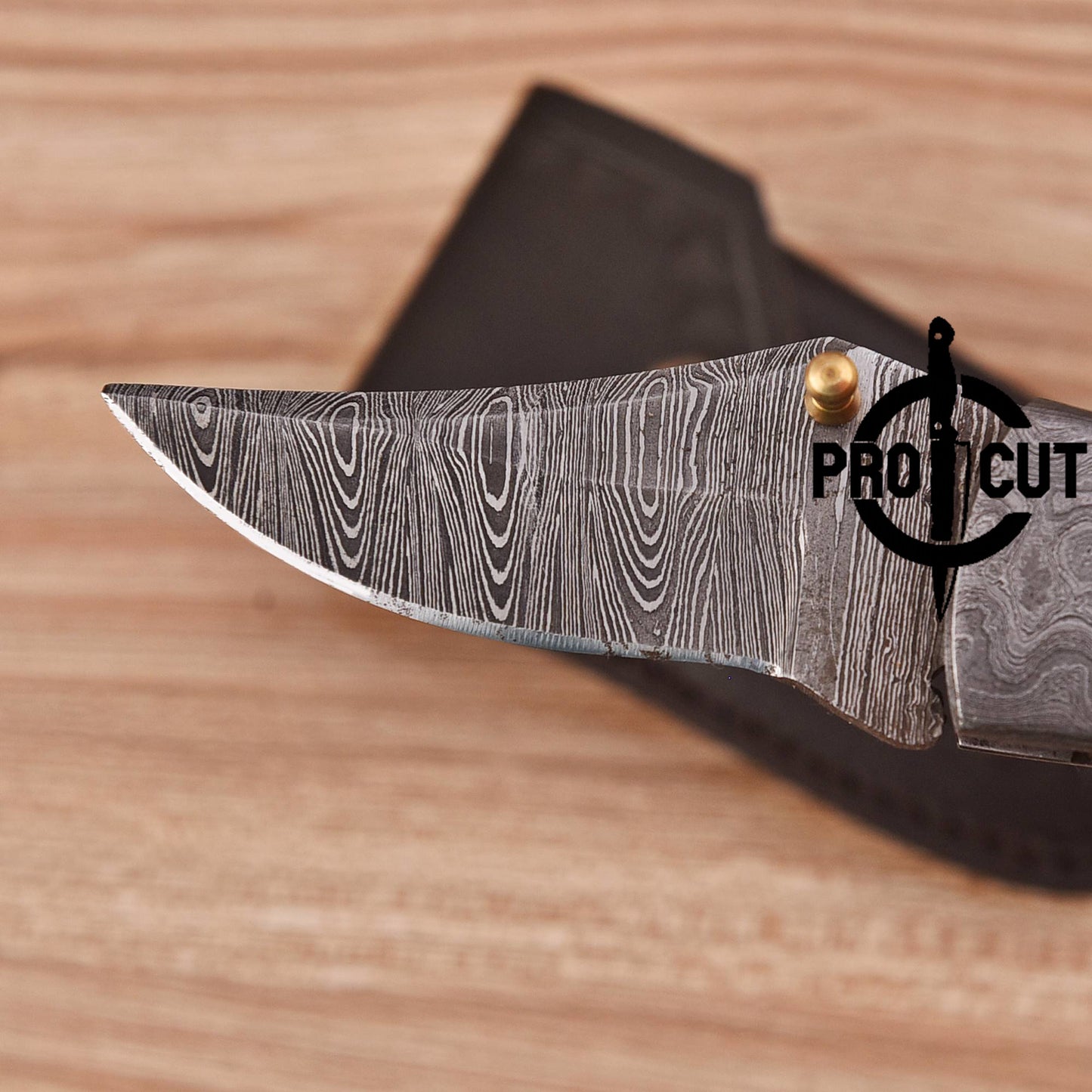 Pro Cut Handmade Damascus Steel Pocket Folding Knife with G10 Micarta Handle