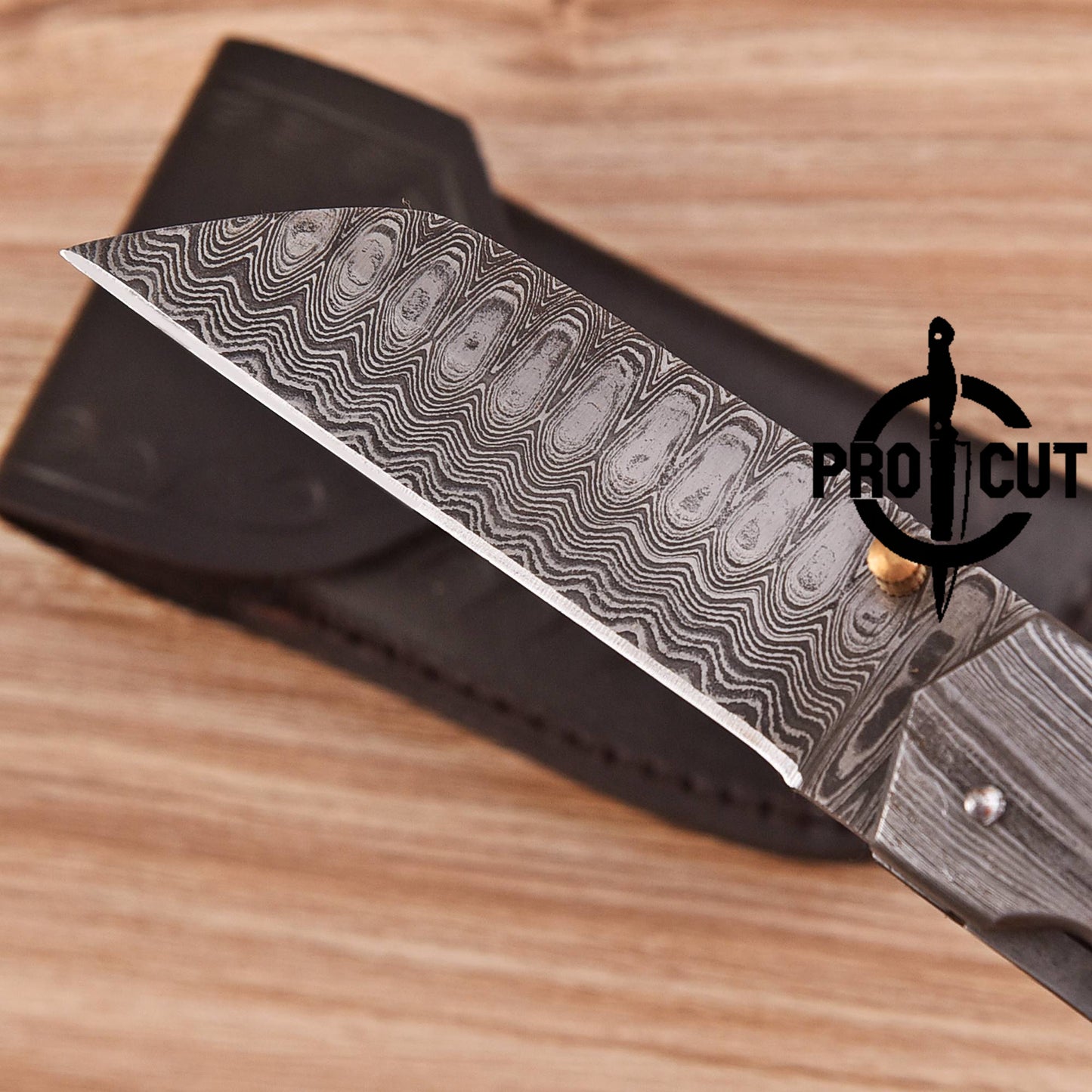 Pro Cut Tanto Style Damascus Steel Foldable EDC Pocket Knife for Every Carry Utility Tasks
