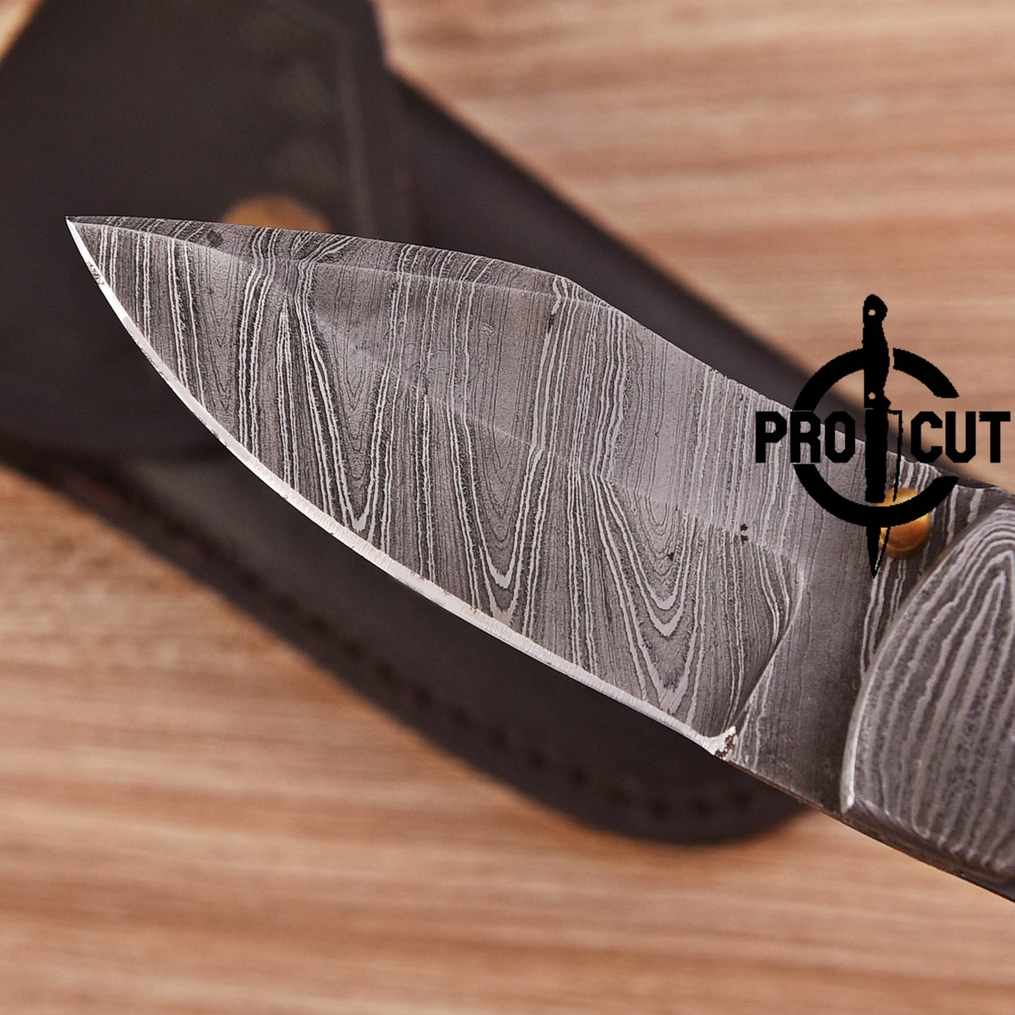 Pro Cut Handmade Damascus Steel Every Day Carry Folding Pocket Knife