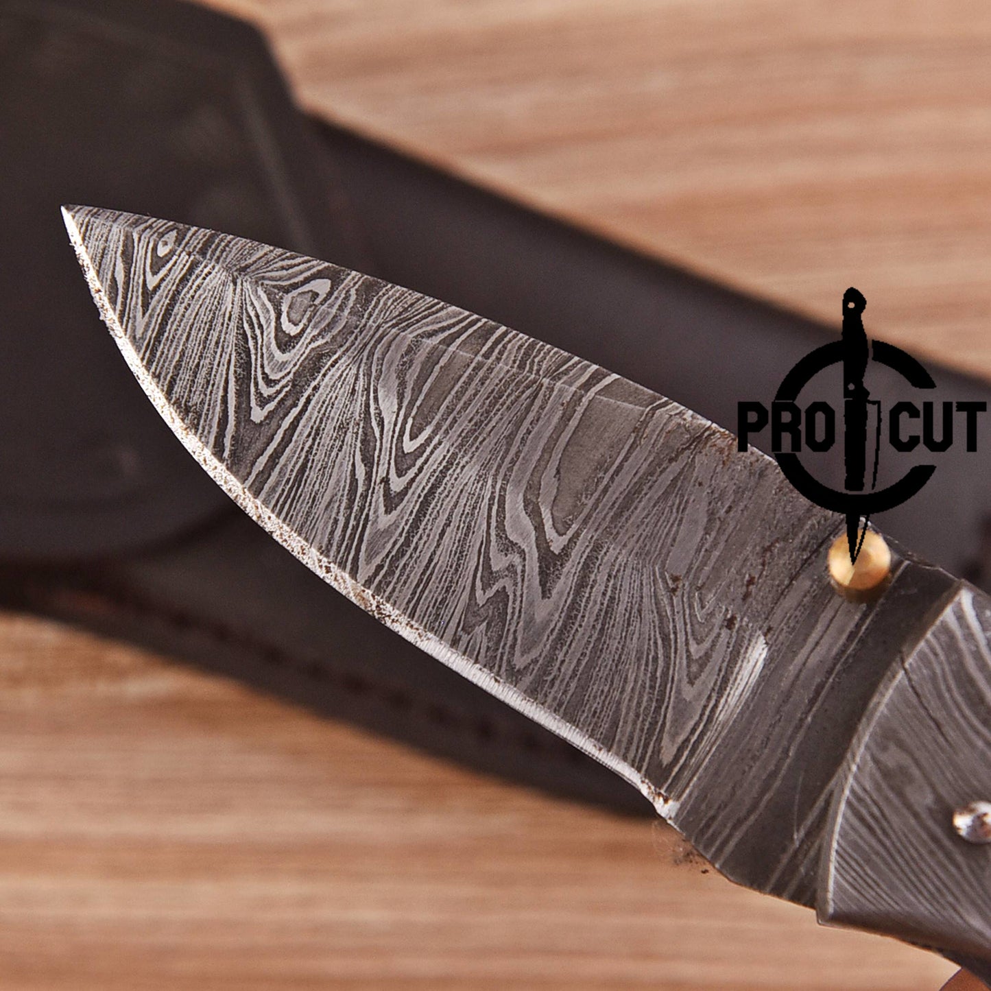 Pro Cut Damascus Steel Folding Knife Camping | Pro Cut Collectible EDC