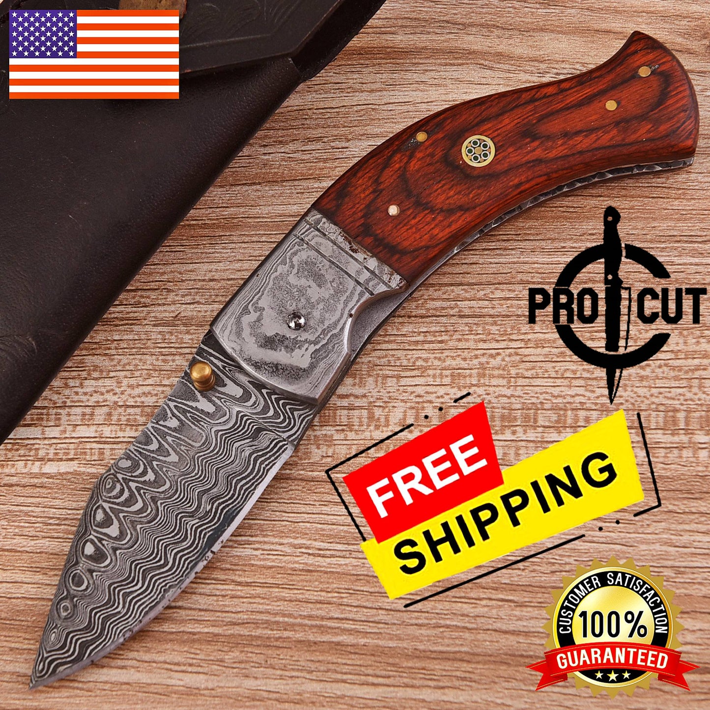 Pro Cut Damascus Steel Knife | Camping & Hiking Gear