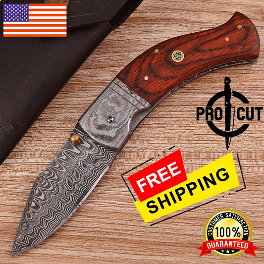 Pro Cut Damascus Steel Knife | Camping & Hiking Gear