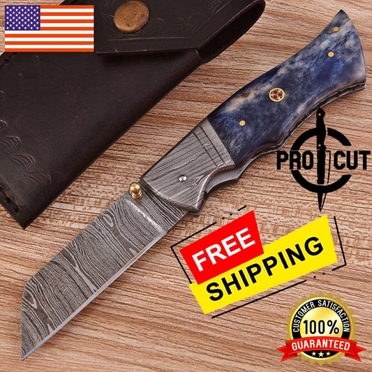 Exclusive Pro Cut Folding Pocket Knife | Damascus Steel Every Day Carry