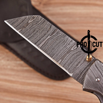 Exclusive Pro Cut Folding Pocket Knife | Damascus Steel Every Day Carry