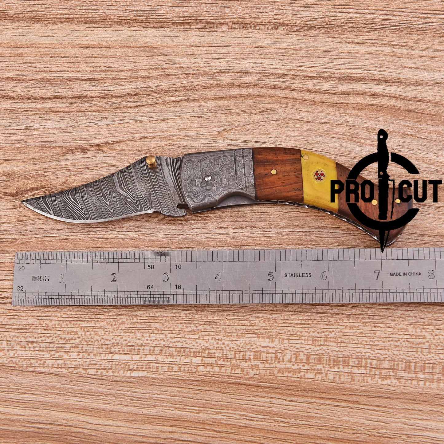 Pro Cut Artisanal Damascus Folder Knife | Handmade Pocket Folding Knife