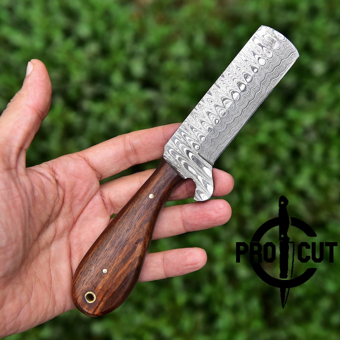 Pro Cut Handmade Cowboy Bull Cutter Knife with Horizontal Carry Pancake Sheath