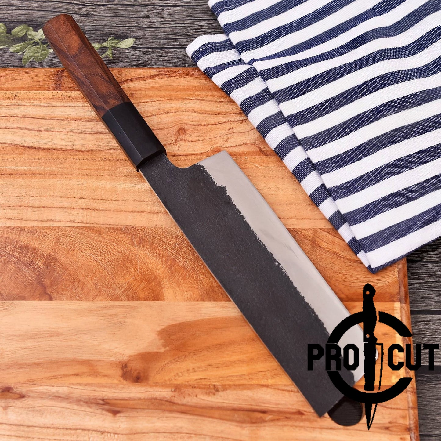 Pro Cut Premium Handmade Stainless Steel Nakiri Japanese Chef Knife, Slicer Knife, Meat Chopper Knife Gift For Men