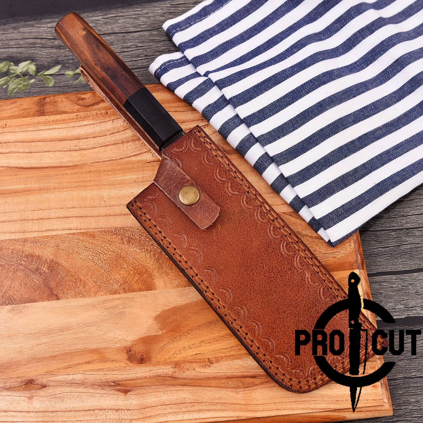 Pro Cut Premium Handmade Stainless Steel Nakiri Japanese Chef Knife, Slicer Knife, Meat Chopper Knife Gift For Men