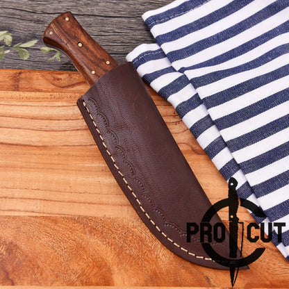 Pro Cut Handmade Stainless Steel Drop Point Hunting Knife with Rosewood Handle, Outdoor Camping Knife