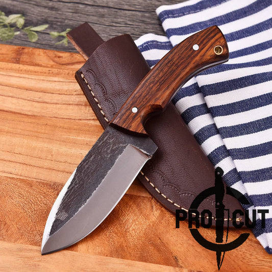 Pro Cut Handmade Full Tang Stainless Steel Camping Skinner Knife, Hunting Knife with sheath