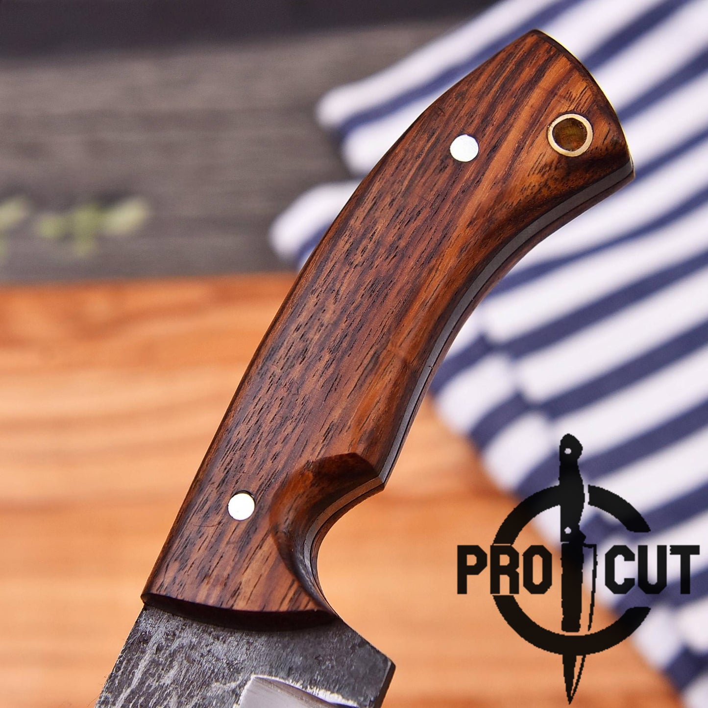 Pro Cut Handmade Full Tang Stainless Steel Camping Skinner Knife, Hunting Knife with sheath