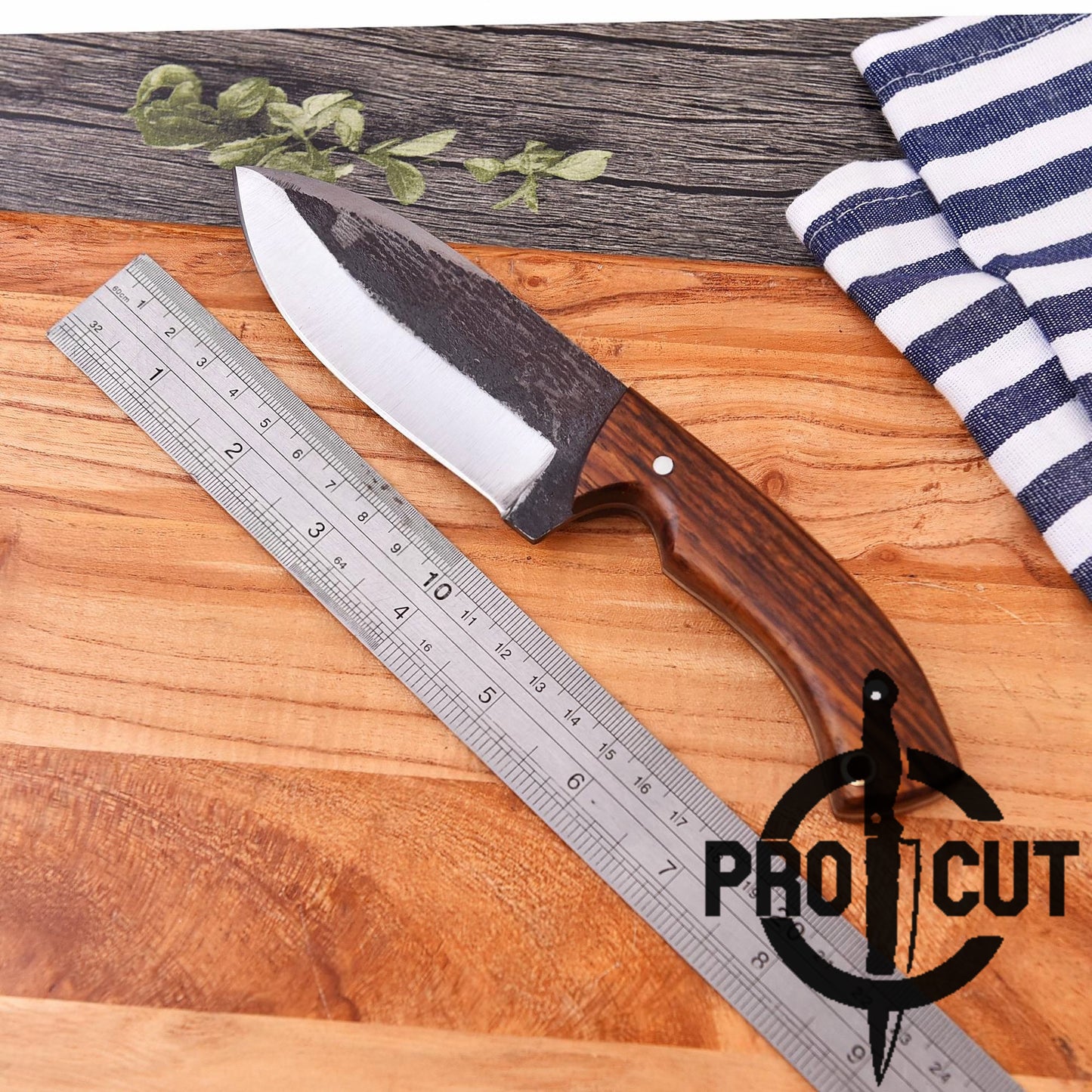 Pro Cut Handmade Full Tang Stainless Steel Camping Skinner Knife, Hunting Knife with sheath