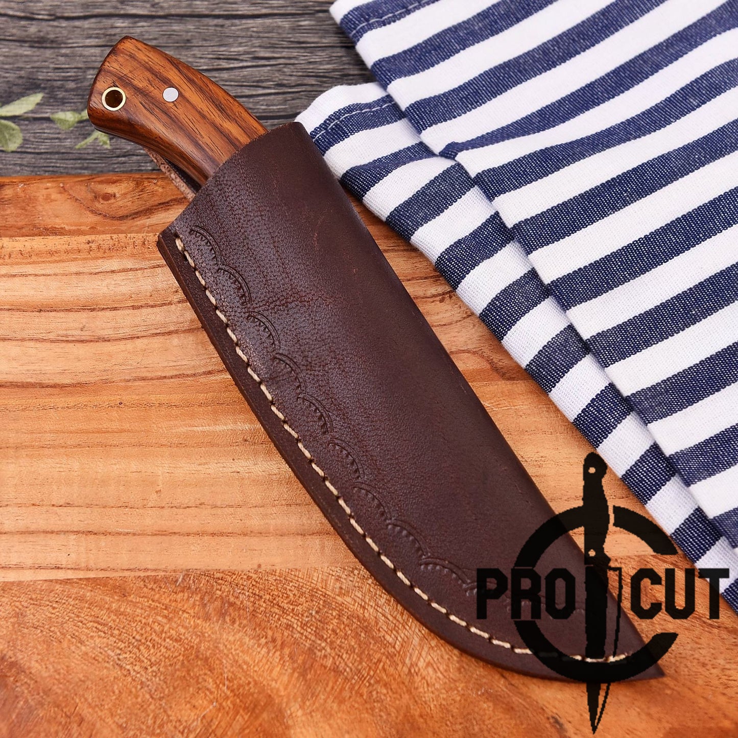 Pro Cut Handmade Full Tang Stainless Steel Camping Skinner Knife, Hunting Knife with sheath