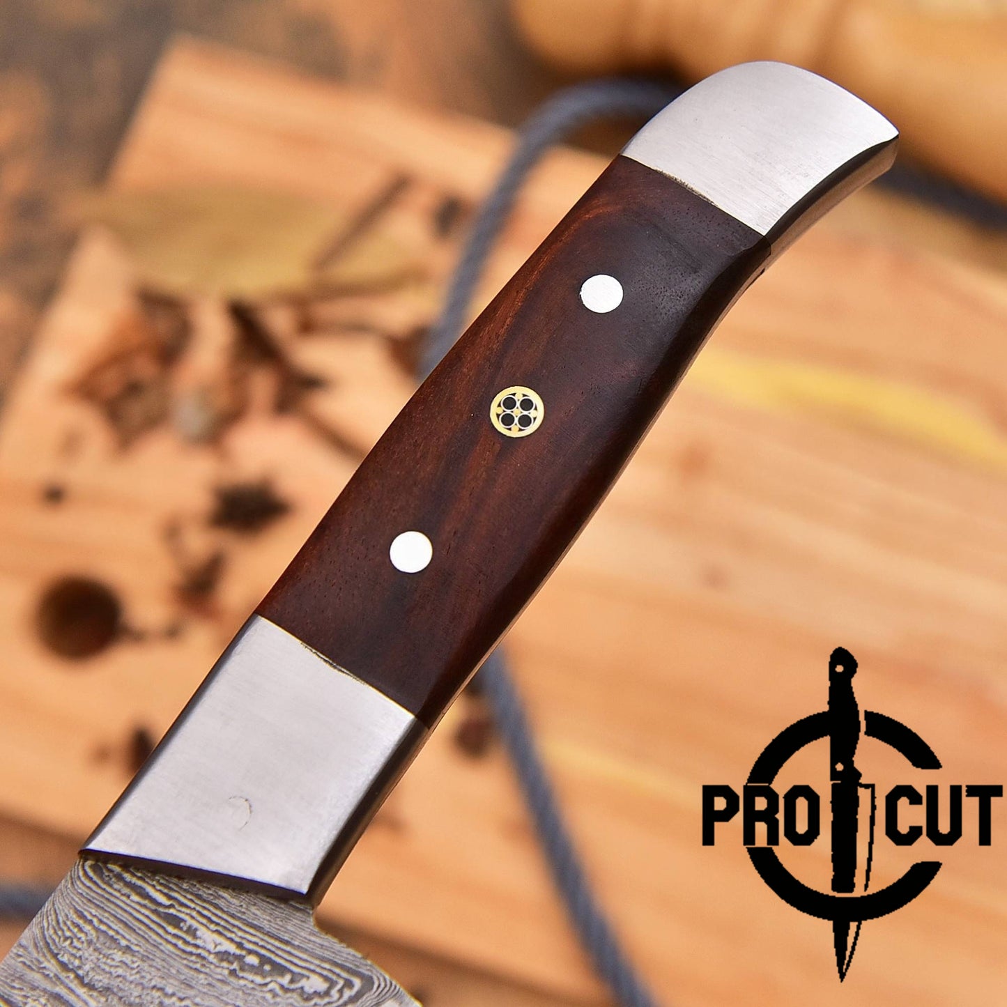 Pro Cut Custom Handmade Damascus Steel Full Tang Chef Knife