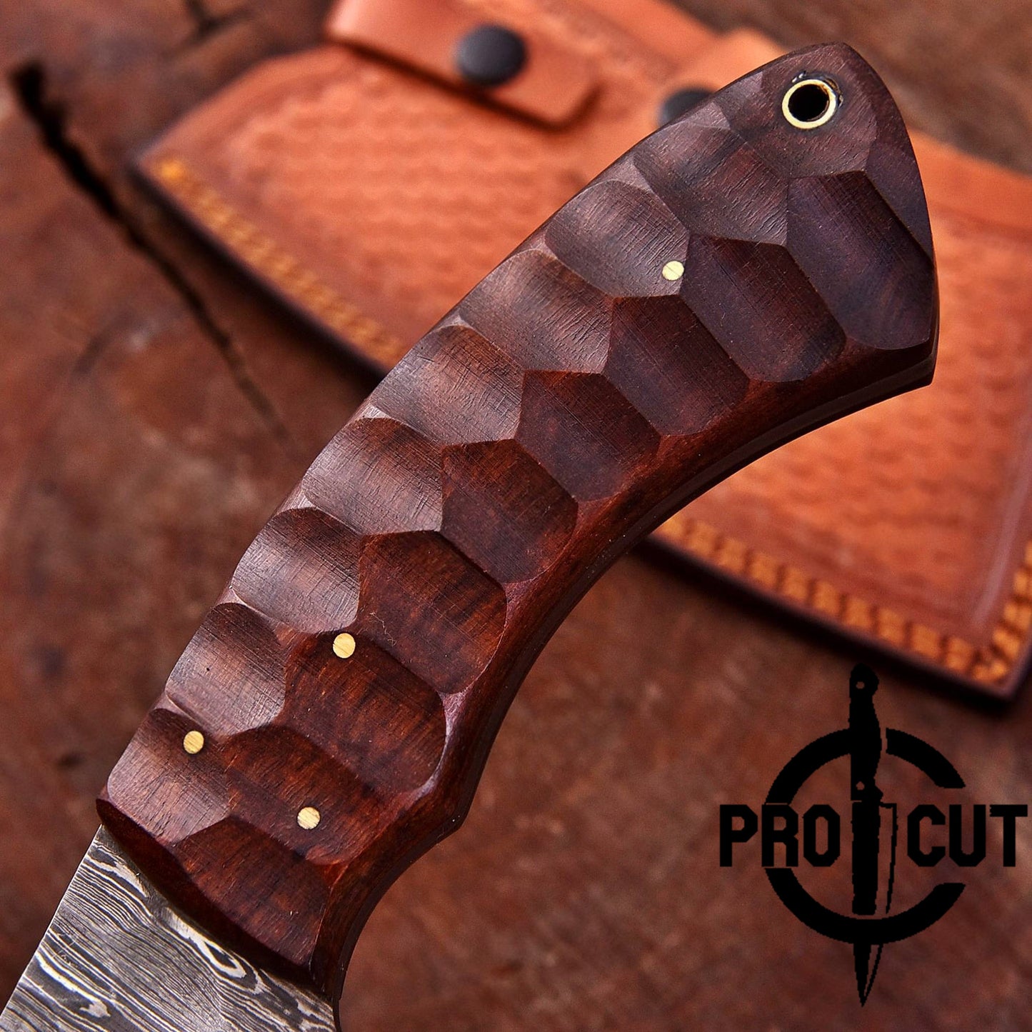 Pro Cut Handmade Damascus Steel Premium Full Tang Cleaver Knife , Heavy Duty Meat Chopper