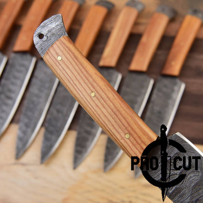 Pro Cut Steel Root - Hand Forged Damascus Steel Full Tang Culinary Steak Knives