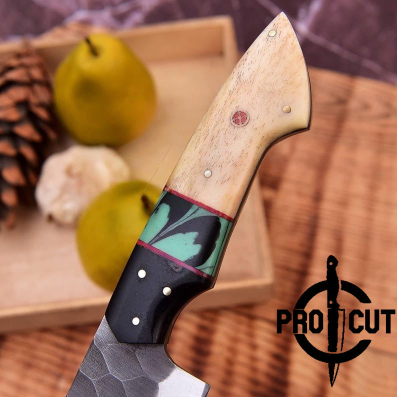 Pro Cut Premium Hand Forged Stainless Steel Kitchen Chef Knife with Sheath, Ideal Knife Gift for Men & Women