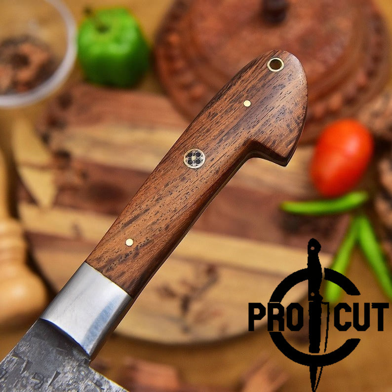 Pro Cut Custom Forge Handmade Stainless Steel Cleaver Knife, Meat Chopper Serbian Cleaver